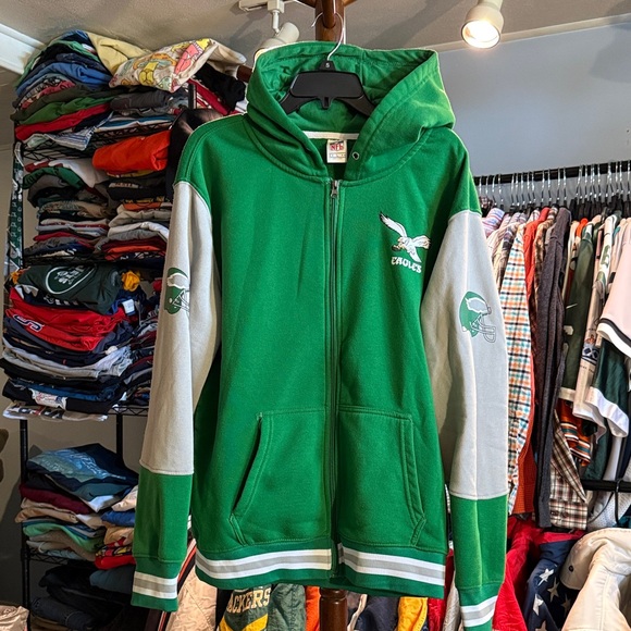 Philadelphia Eagles NFL Green Zip-Up Hoodie